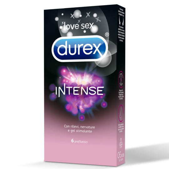 Durex Linea Dispositivi Medici Intense Orgasmic Confezione con 6 Profilattici