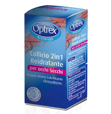 Optrex Linea Salute dell'Occhio Actidrops 2 in 1 Reidratante Collirio 10 ml