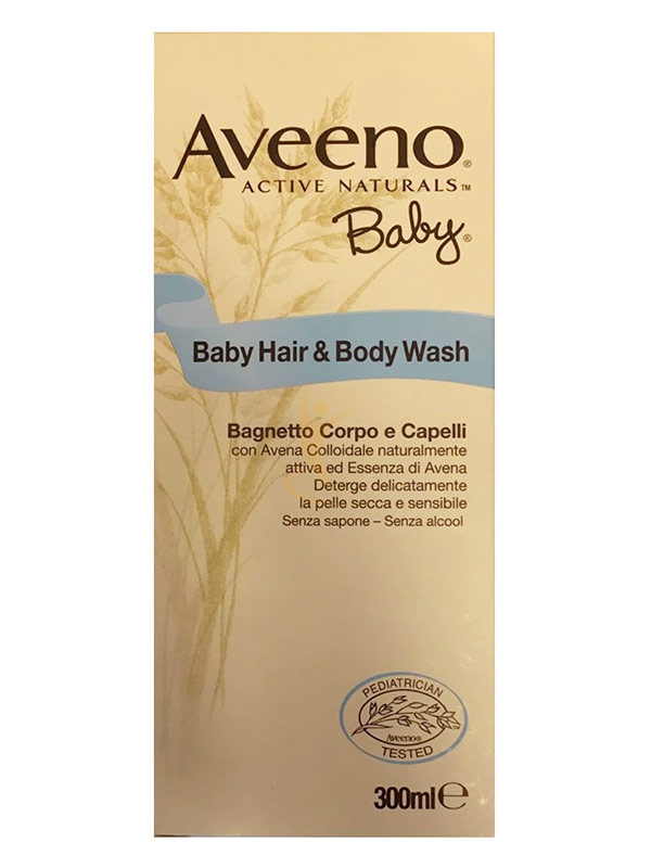 Aveeno Linea Pediatrica Baby Bagnetto Idratante Lenitivo Corpo e Capelli 300 ml