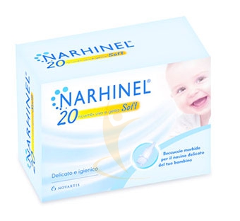 Narhinel Linea Pulizia Salute del Naso 20 Ricambi Soft per Aspiratore Nasale