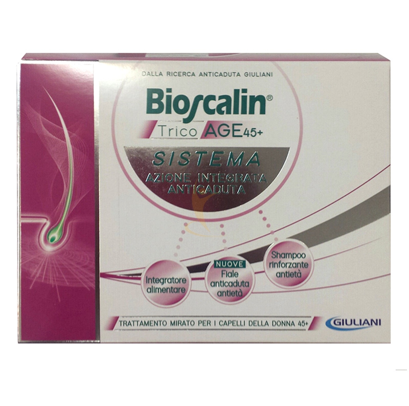 Bioscalin Linea Tricoage 45+ R-Plus BioEquolo Integratore + Siero + Shampoo