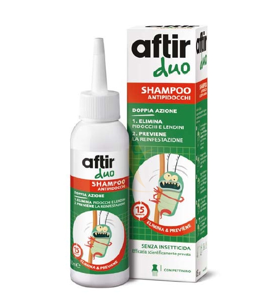 Aftir Linea Anti-Pediculosi Duo Shampoo Pidocchi e Lendini Doppia Azione 100 ml