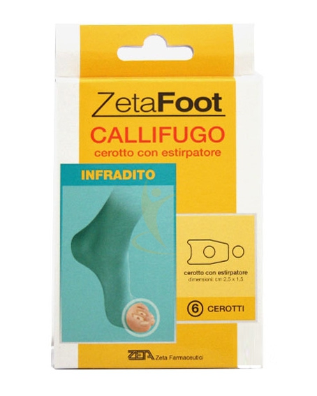 ZetaFoot Linea Cura del Piedi Rimozione Calli 6 Cerotti Callifughi Infradito