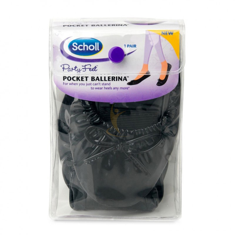 Scholl Linea Party Feet Pocket Ballerine Pieghevoli Colore Nero Numero 37-38