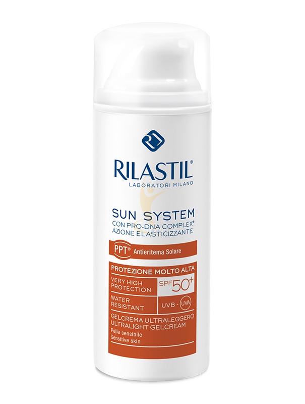 Rilastil Linea Sun System PPT SPF50+ Gel Crema Solare elasticizzante Viso 50 ml