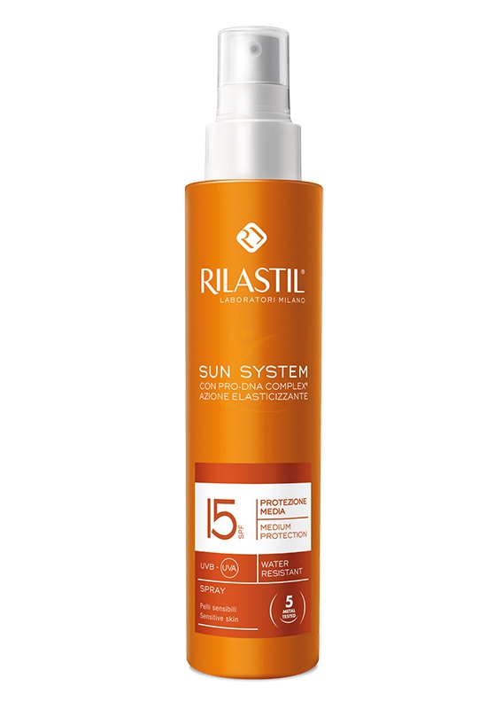 Rilastil Linea Sun System PPT SPF15 Spray Solare Elasticizzante Corpo 200 ml