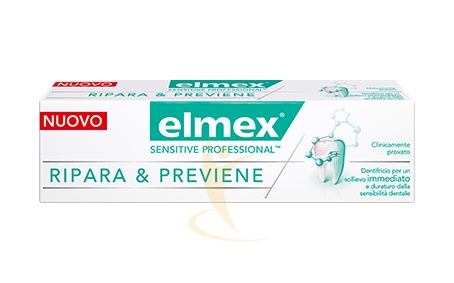 elmex Linea Igiene Dentifricio Sensitive Professional Ripara e Previene 75 ml