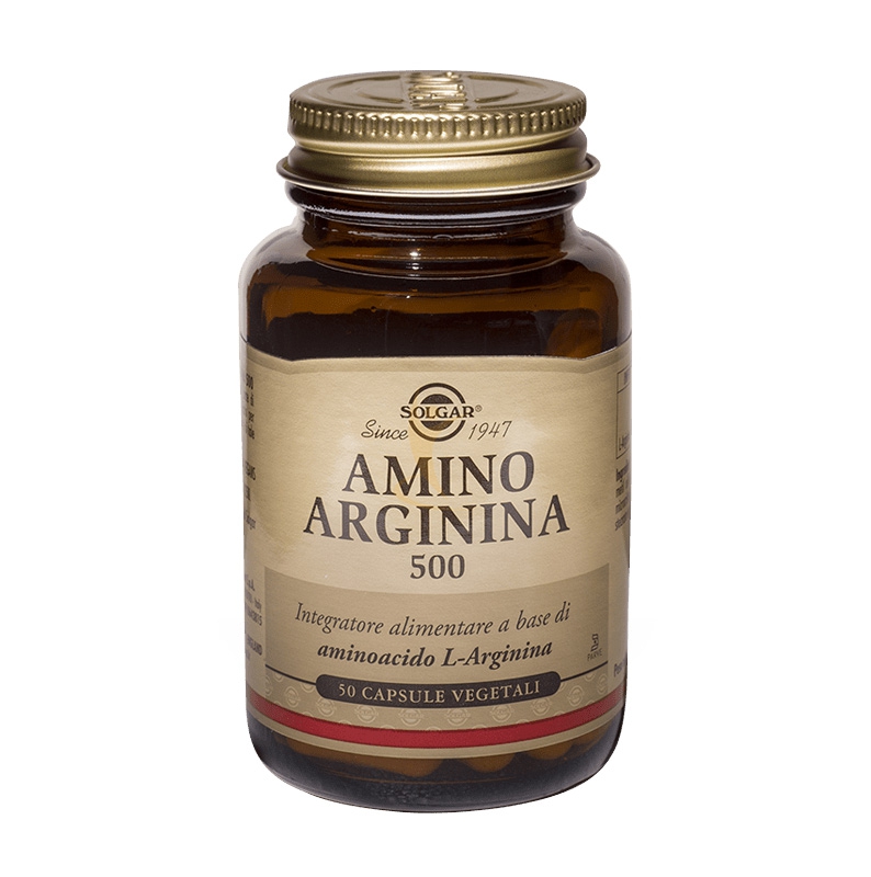 Solgar Linea Aminoacidi Amino Arginina 500 Integratore Alimentare 50 Capsule