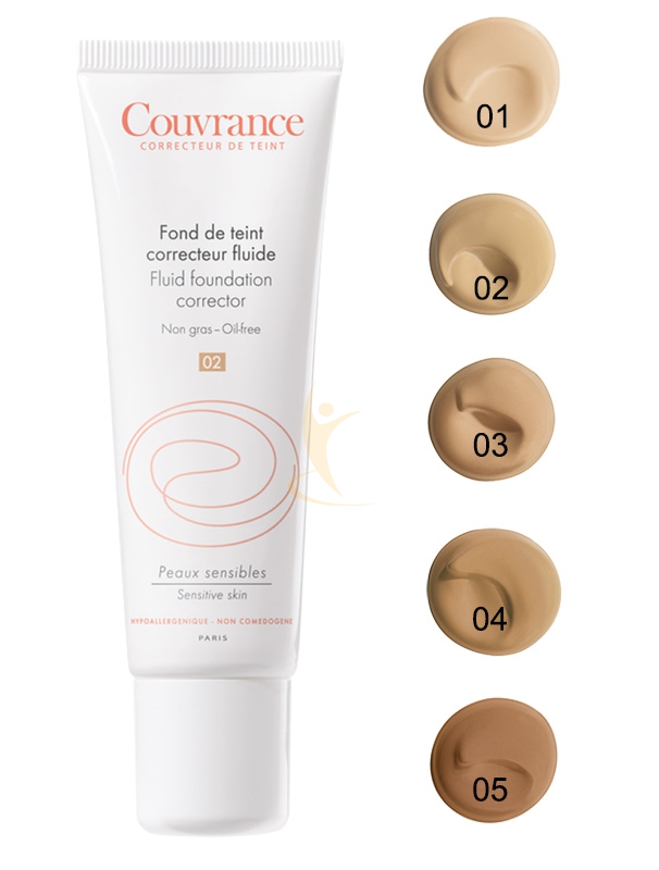 Avene Linea Couvrance Coprente Fondotinta Correttore Fluido Colore 02 Natural