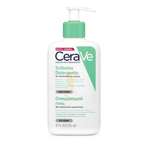 CeraVe Linea Detersione Viso Corpo Foaming Cleanser Schiuma Detergente 236 ml