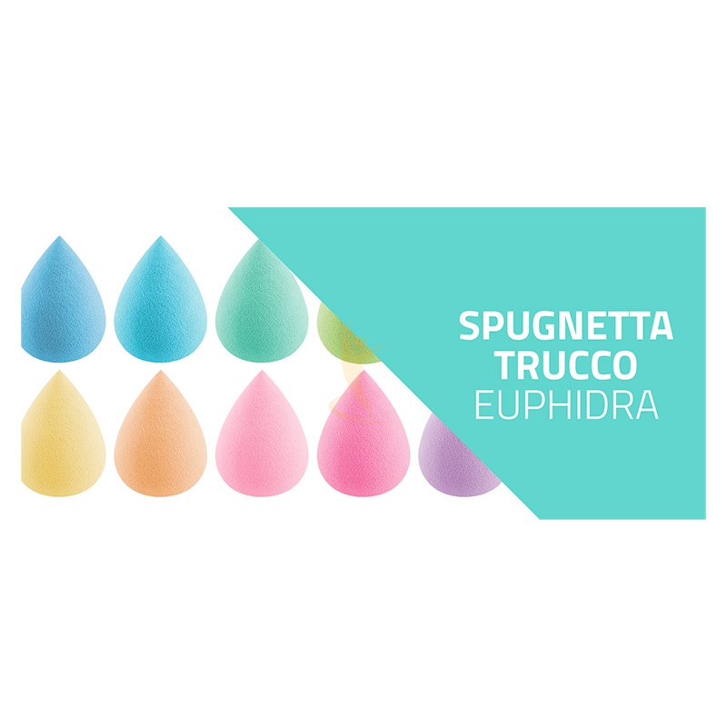 EuPhidra Linea Make-Up Base Spugnetta Trucco Basi Fluide e Polvere Celeste