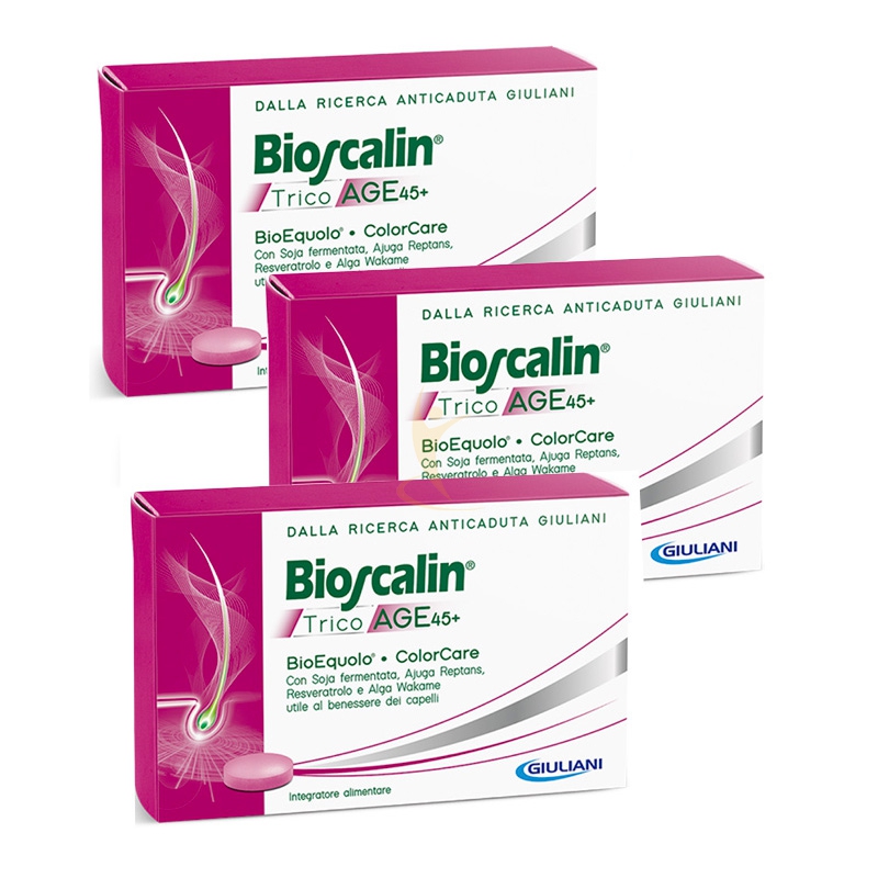 Bioscalin Linea Tricoage 45+ R-Plus BioEquolo Anticaduta Integratore 90 compress