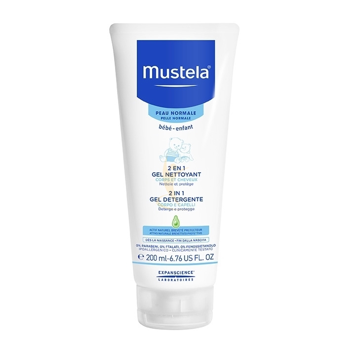 Mustela Linea Pelli Normali Gel Detergente Delicato 2 in 1 Corpo e Capelli 200ml