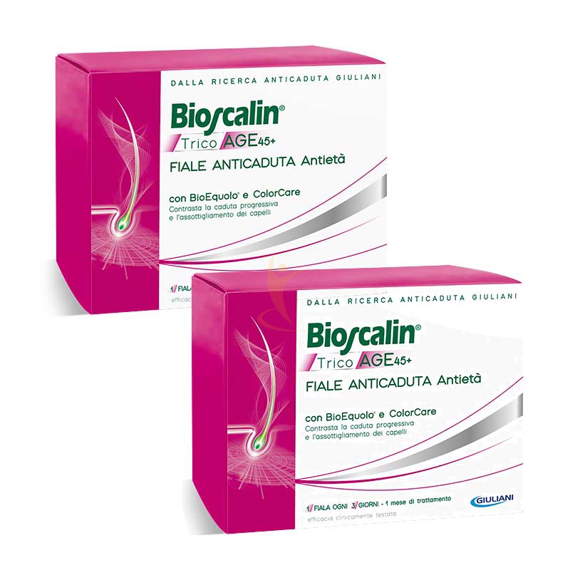 Bioscalin Linea Tricoage 45+ R-Plus BioEquolo Anticaduta Rinforzante 10+10 Fiale