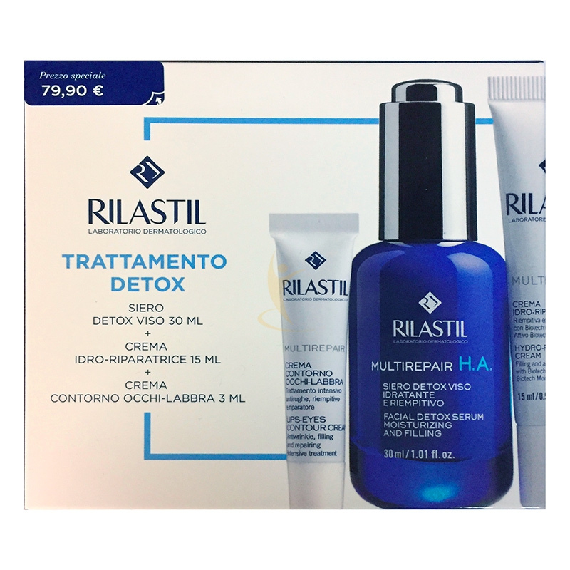 Rilastil Linea Multirepair Crema Idro-Riparatrice + Contorno Occhi + Detox HA