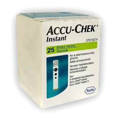 Accu Chek Linea Controllo Glicemia Instant 25 Strisce Rilevatrici