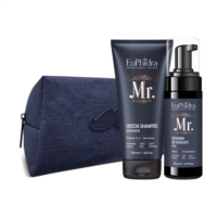 Euphidra Cofanetto Natale Linea Mr. Gentleman Doccia Shampoo Schiuma Det Trousse