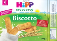 HiPP Linea Svezzamento Merende Bio Biscotto Cereali e Vitamina B1 360 g